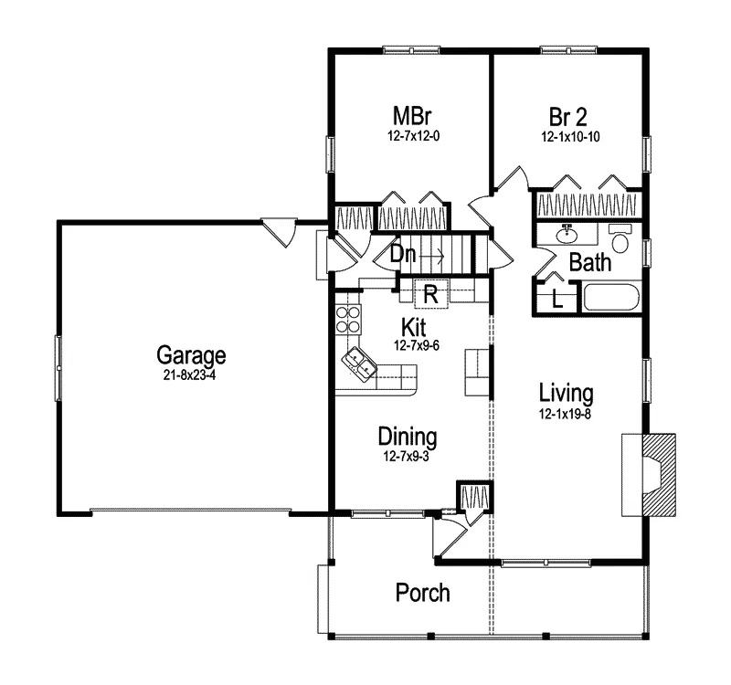 Vacation Home Plan First Floor 057D-0033