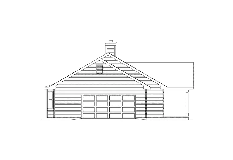 Traditional House Plan Left Elevation - Southfield Traditional Home 058D-0021 - Shop House Plans and More
