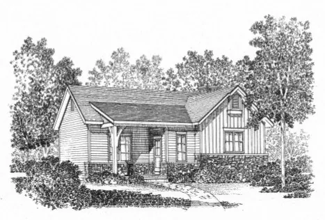 Rustic House Plan Front Image of House - Sawyer Hill Cottage Home 058D-0196 - Shop House Plans and More