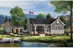 Rustic House Plan Front of Home - Sawyer Hill Cottage Home 058D-0196 - Shop House Plans and More