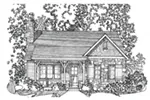 Arts & Crafts House Plan Front Image of House - Deer Lake Rustic Cottage Home 058D-0200 - Search House Plans and More