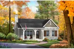 Arts & Crafts House Plan Front of Home - Deer Lake Rustic Cottage Home 058D-0200 - Search House Plans and More