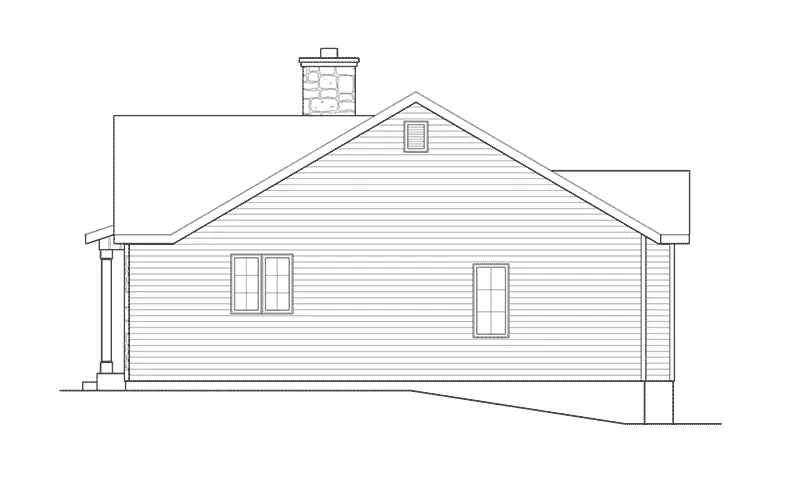 Arts & Crafts House Plan Right Elevation - Deer Lake Rustic Cottage Home 058D-0200 - Search House Plans and More