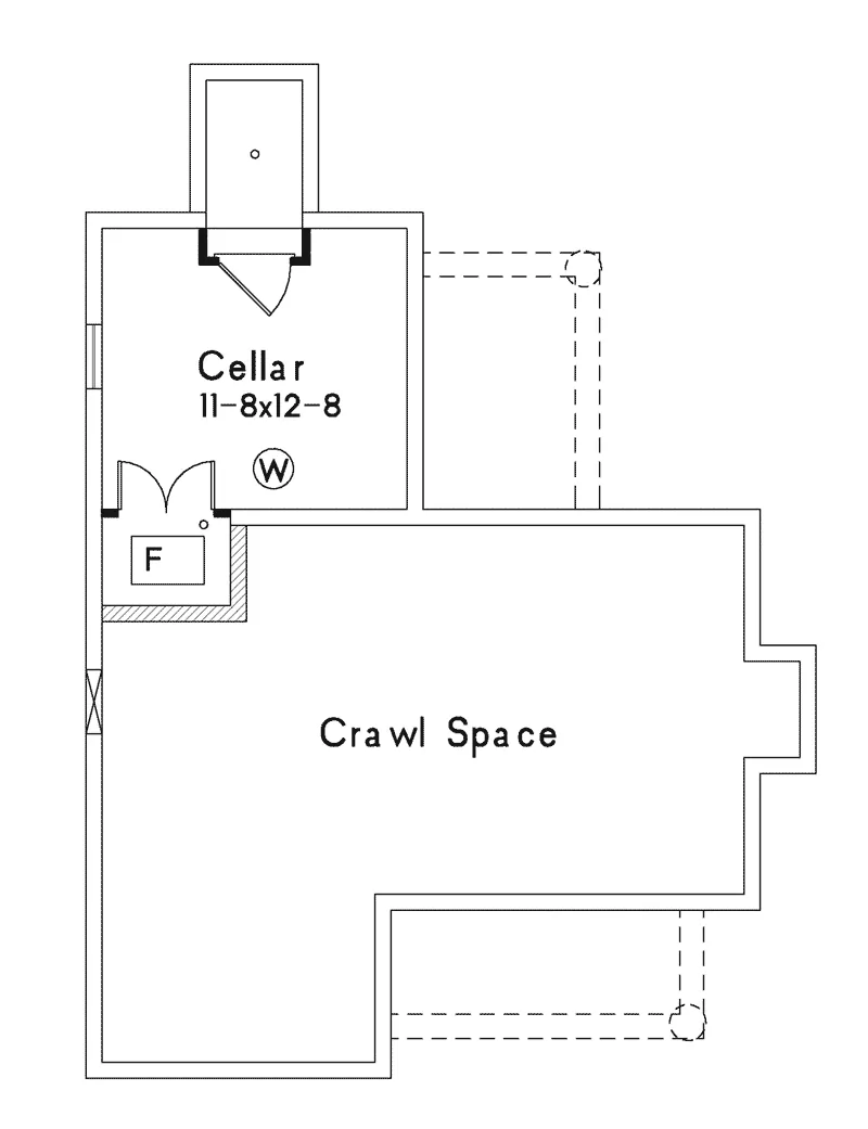 Lake House Plan Basement Floor - Gatehill Rustic Cabin Home 058D-0202 - Search House Plans and More