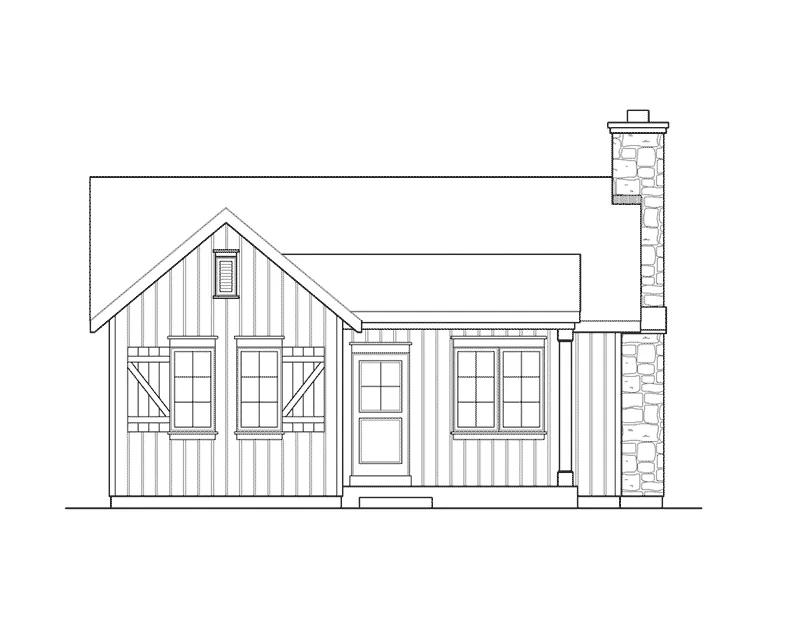 Lake House Plan Front Elevation - Gatehill Rustic Cabin Home 058D-0202 - Search House Plans and More