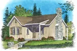 Lake House Plan Front Image - Gatehill Rustic Cabin Home 058D-0202 - Search House Plans and More