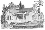 Lake House Plan Front Image of House - Gatehill Rustic Cabin Home 058D-0202 - Search House Plans and More