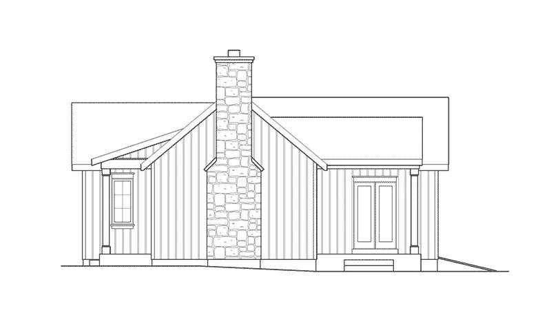 Lake House Plan Right Elevation - Gatehill Rustic Cabin Home 058D-0202 - Search House Plans and More