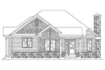 Shingle House Plan Front Elevation - Jake Creek Country Cabin Home 058D-0203 - Search House Plans and More