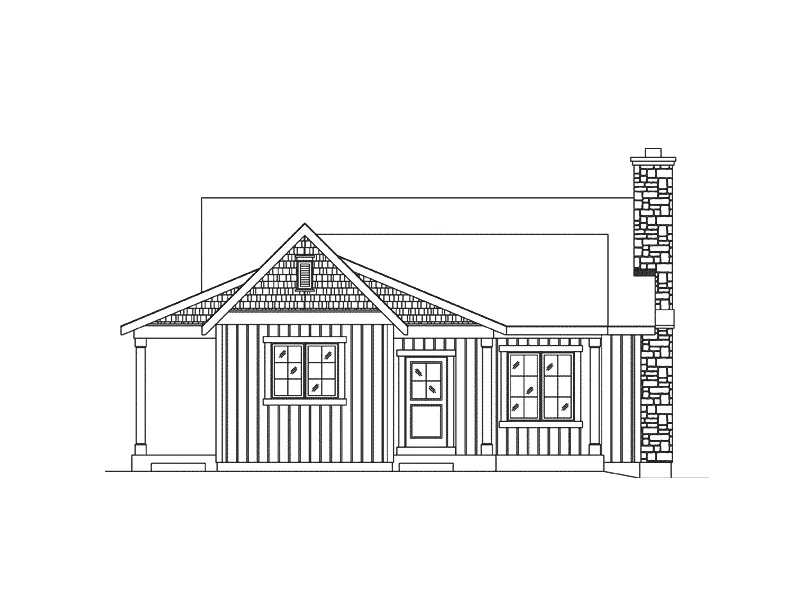 Rustic House Plan Front Elevation - Kemp Woods Country Home 058D-0204 - Search House Plans and More
