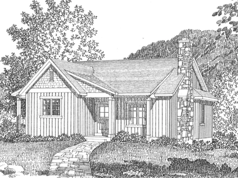 Rustic House Plan Front Image of House - Kemp Woods Country Home 058D-0204 - Search House Plans and More