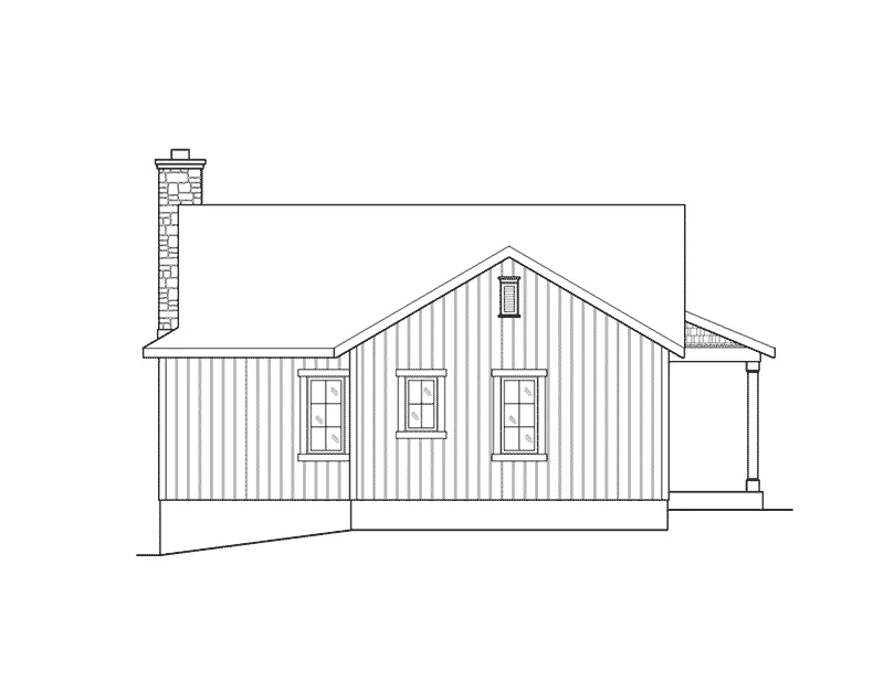 Rustic House Plan Rear Elevation - Kemp Woods Country Home 058D-0204 - Search House Plans and More