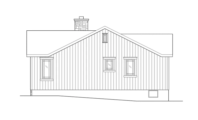 Country House Plan Right Elevation - Lakes Cove Country Cabin 058D-0205 - Shop House Plans and More