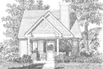 Shingle House Plan Front Image of House - Peal Hollow Country Cabin 058D-0210 - Shop House Plans and More