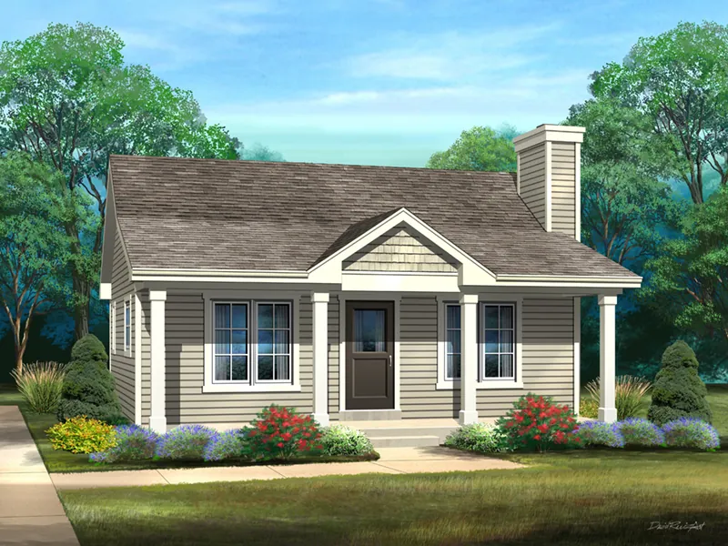 Arts & Crafts House Plan Front of Home - 058D-0212 - Shop House Plans and More