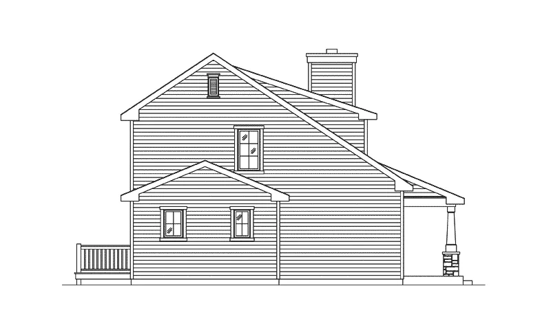 Country House Plan Left Elevation - 058D-0214 - Shop House Plans and More