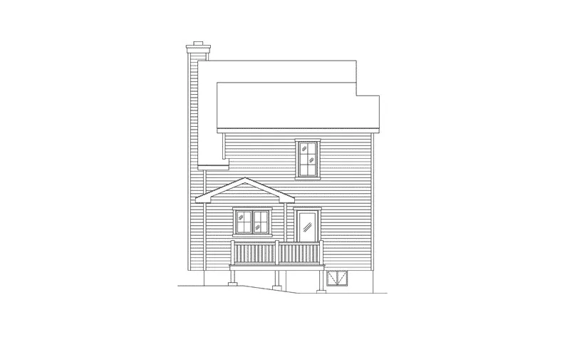 Cabin & Cottage House Plan Rear Elevation - 058D-0215 - Shop House Plans and More