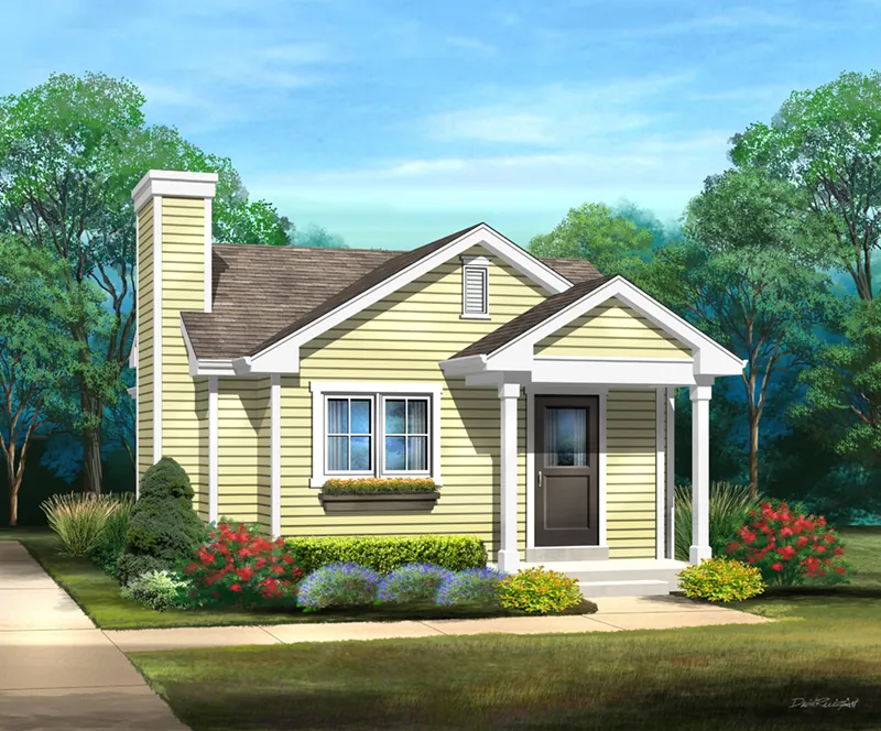 Vacation House Plan Front of Home - 058D-0216 - Shop House Plans and More