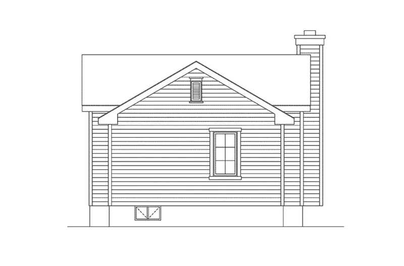 Vacation House Plan Rear Elevation - 058D-0216 - Shop House Plans and More