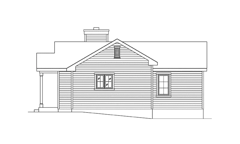 Vacation House Plan Right Elevation - 058D-0216 - Shop House Plans and More