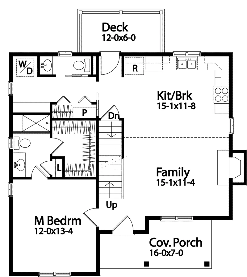 Bungalow House Plan First Floor - 058D-0217 - Shop House Plans and More