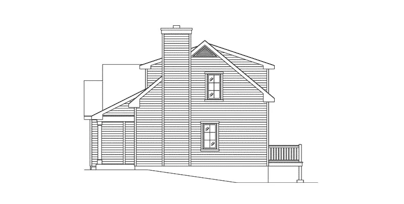 Bungalow House Plan Right Elevation - 058D-0217 - Shop House Plans and More