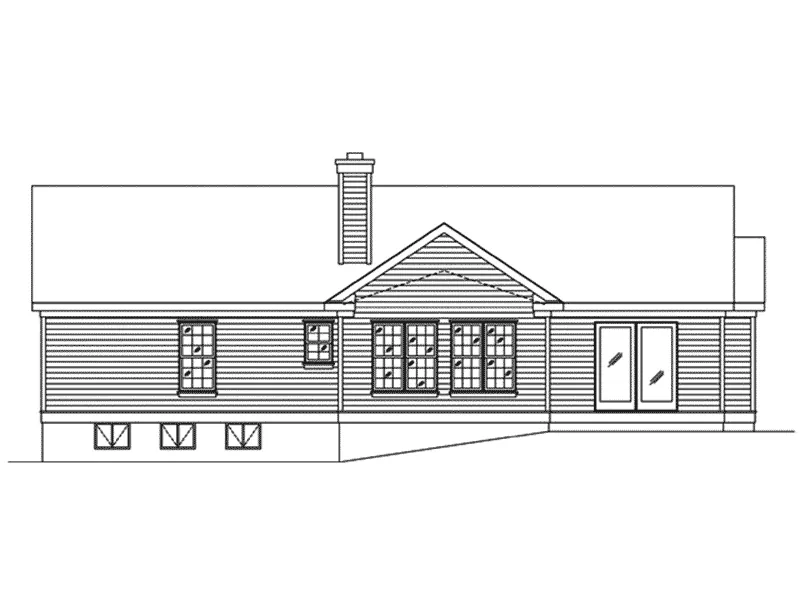 Traditional House Plan Rear Elevation - 058D-0219 - Shop House Plans and More