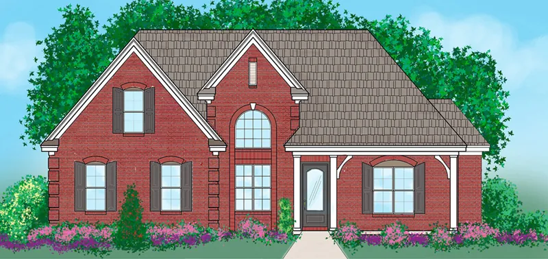 Tudor House Plan Front of Home - 060D-0236 - Shop House Plans and More