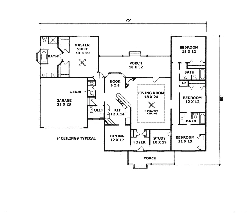 Shawnee Bend Cape Cod Style Home Plan 069D-0073 - Shop House Plans and More