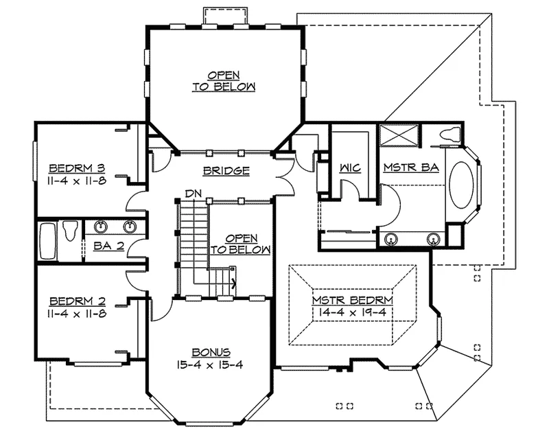Victorian Home Plan Second Floor 071D-0003