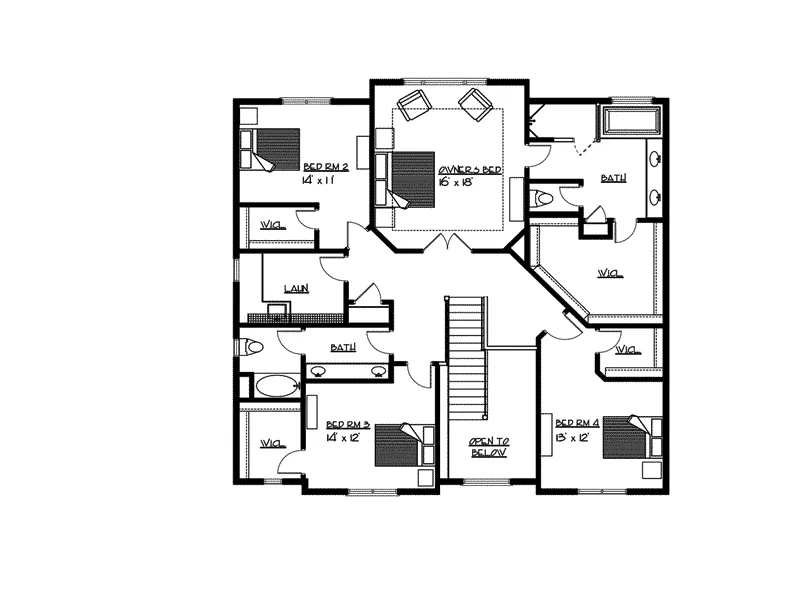 Luxury House Plan Second Floor - Gaillard Manor Luxury Home 072S-0005 - Search House Plans and More