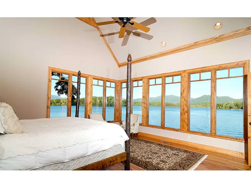 Waterfront House Plans - Master Bedroom