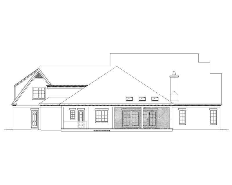 Craftsman House Plan Rear Elevation - 087S-0370 - Shop House Plans and More