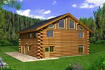 Log Cabin House Plan Front of House 088D-0404