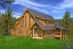 Log House Plan Front of House 088D-0405