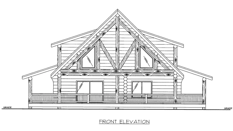 Mountain House Plan Front Elevation - 088D-0409 - Shop House Plans and More