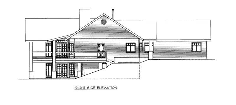 Mountain House Plan Right Elevation - 088D-0412 - Shop House Plans and More