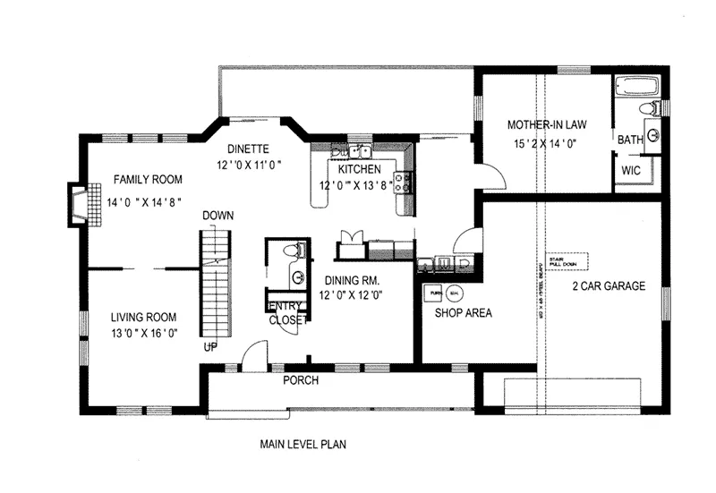 Traditional House Plan First Floor - 088D-0414 - Shop House Plans and More