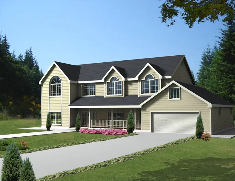 Traditional House Plan Front of Home - 088D-0414 - Shop House Plans and More