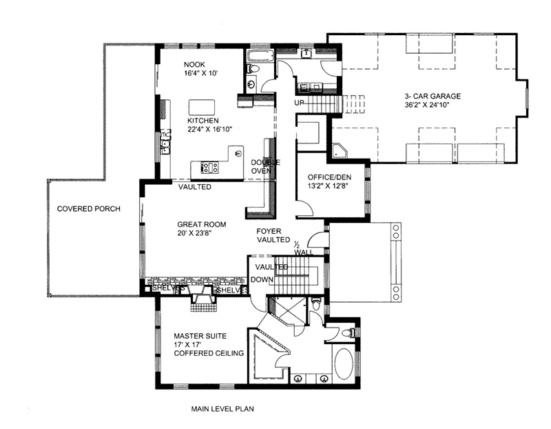Lake House Plan First Floor - 088D-0421 - Shop House Plans and More