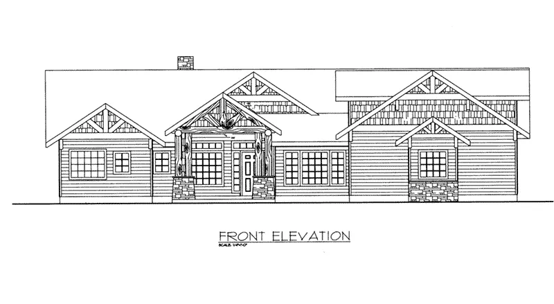Lake House Plan Front Elevation - 088D-0421 - Shop House Plans and More