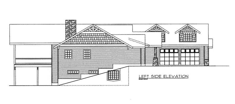 Lake House Plan Left Elevation - 088D-0421 - Shop House Plans and More