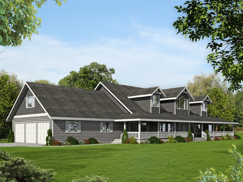 Luxury House Plan Front Photo 01 - 088D-0445 - Shop House Plans and More
