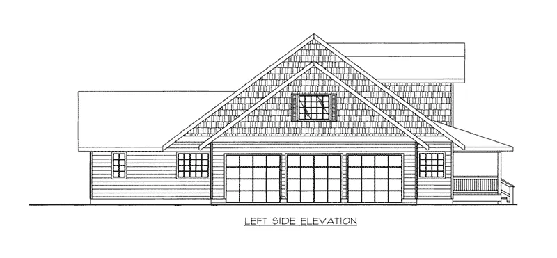 Luxury House Plan Left Elevation - 088D-0445 - Shop House Plans and More