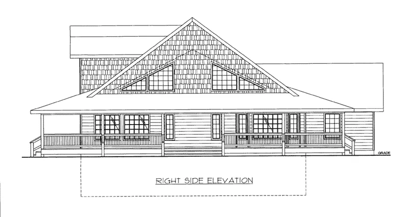 Luxury House Plan Right Elevation - 088D-0445 - Shop House Plans and More
