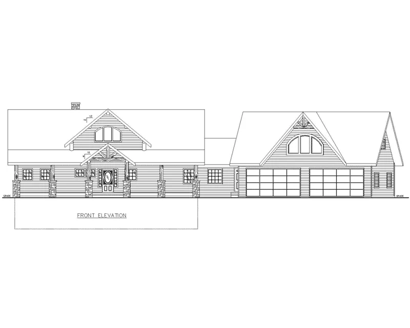 Country French House Plan Front Elevation - 088D-0614 - Shop House Plans and More