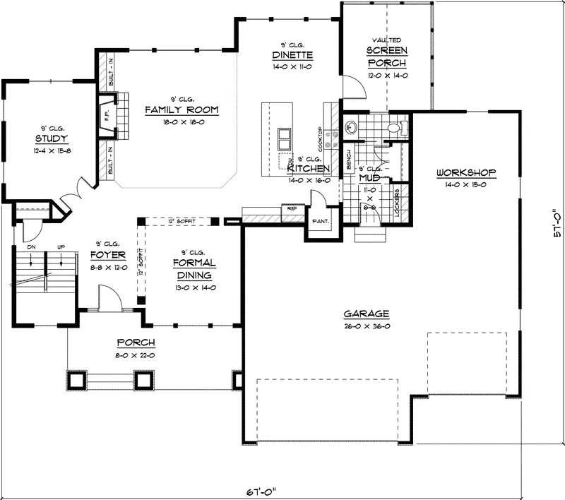 Sugar Crest Craftsman Home Plan 091D-0460 - Shop House Plans and More