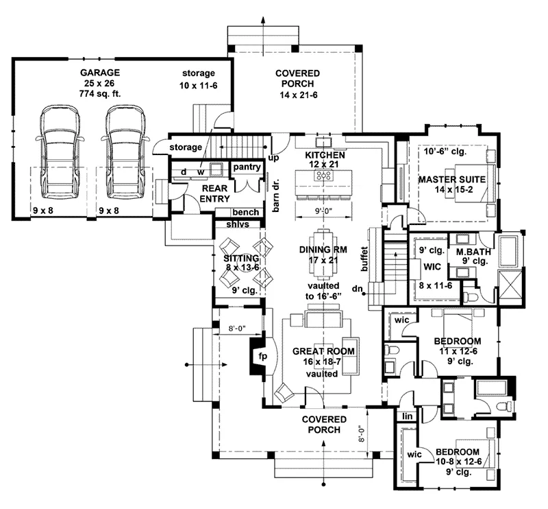 European Home Plan First Floor 091D-0506