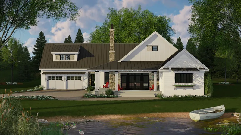 Florida House Plan Front of Home - Canoe Cove Modern Farmhouse 091D-0506 - Search House Plans and More