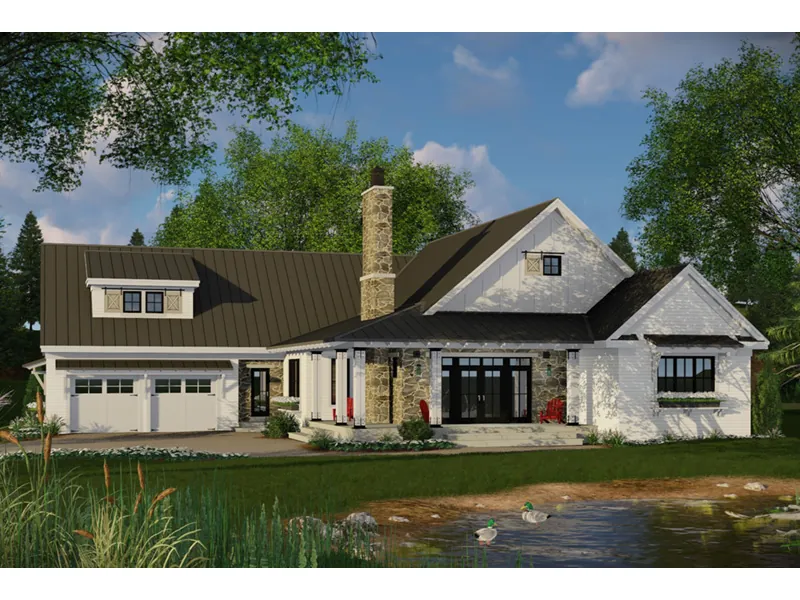 Florida House Plan Front Photo 01 - Canoe Cove Modern Farmhouse 091D-0506 - Search House Plans and More